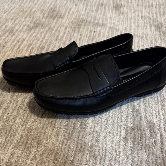 Geox Men's Classic Black Leather Loafers - Picture 4 of 7